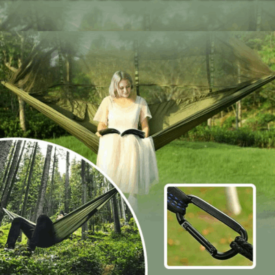 Portable Double Hammock with Mosquito Net - NivoLand