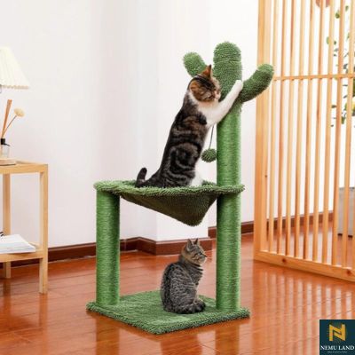 Cactus cat tree, sisal scratching post for Exercise - NivoLand