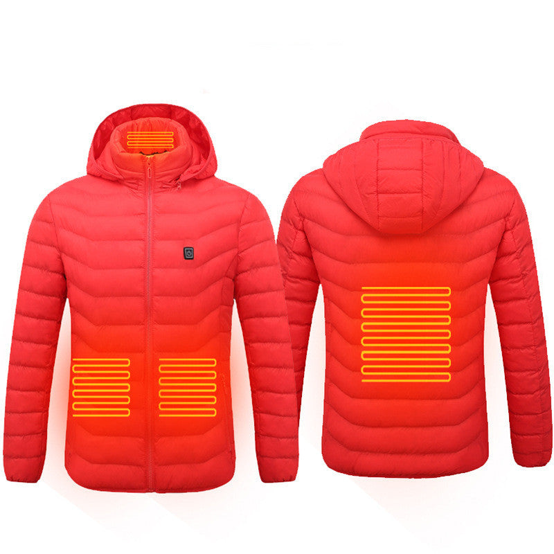 New Heated Jacket Coat USB Electric Jacket Cotton Coat Heater Thermal Clothing Heating Vest Men's Clothes Winter - NivoLand
