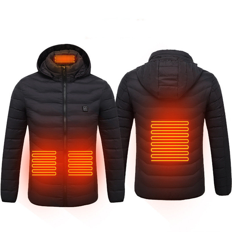 New Heated Jacket Coat USB Electric Jacket Cotton Coat Heater Thermal Clothing Heating Vest Men's Clothes Winter - NivoLand