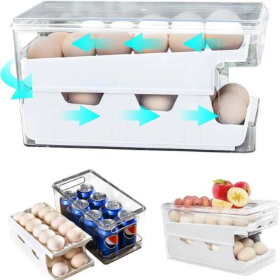 Rolling Egg Holder for Refrigerator (24 Eggs) - NivoLand