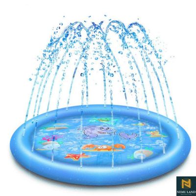 pet sprinkler pad play cooling mat , blue (150*150cm) - nivoland
