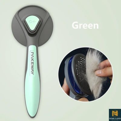 pink stainless steel brush for cats and dogs - nivoland