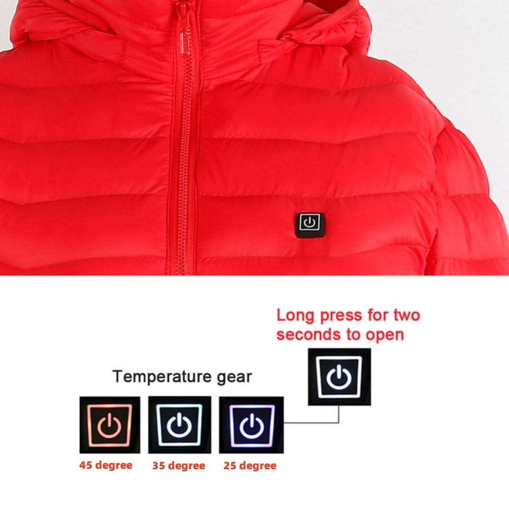 New Heated Jacket Coat USB Electric Jacket Cotton Coat Heater Thermal Clothing Heating Vest Men's Clothes Winter - NivoLand