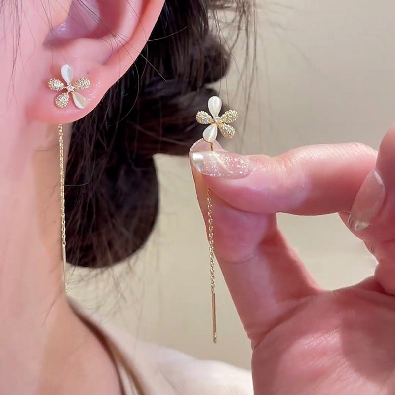 tassel long earrings