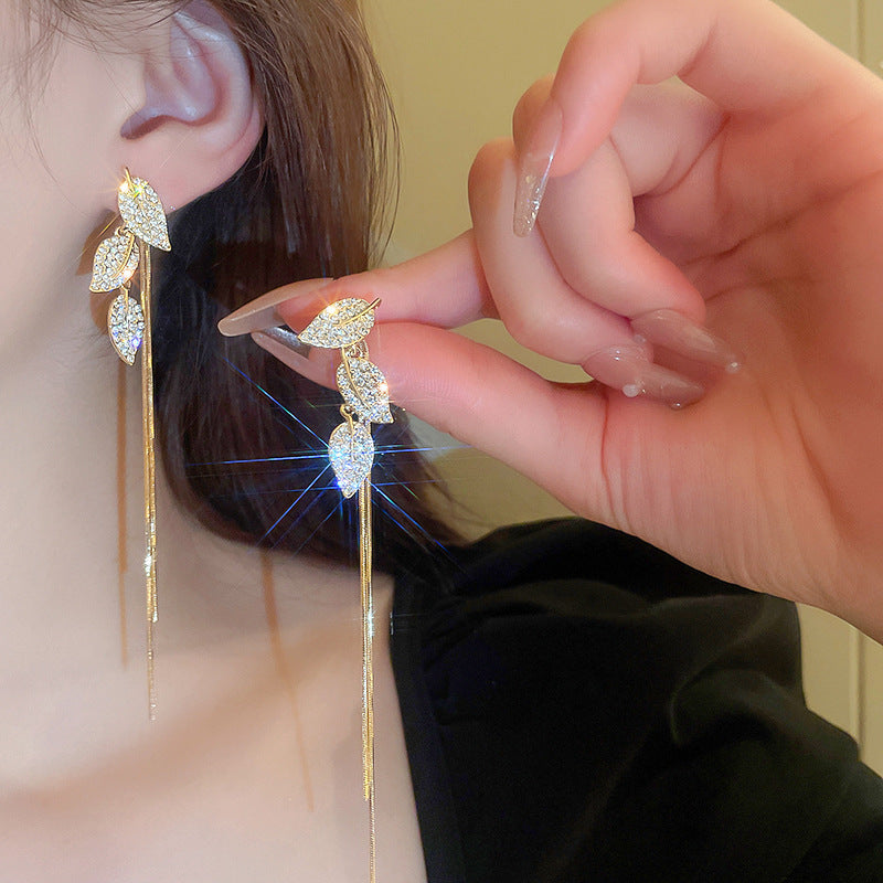 tassel long earrings