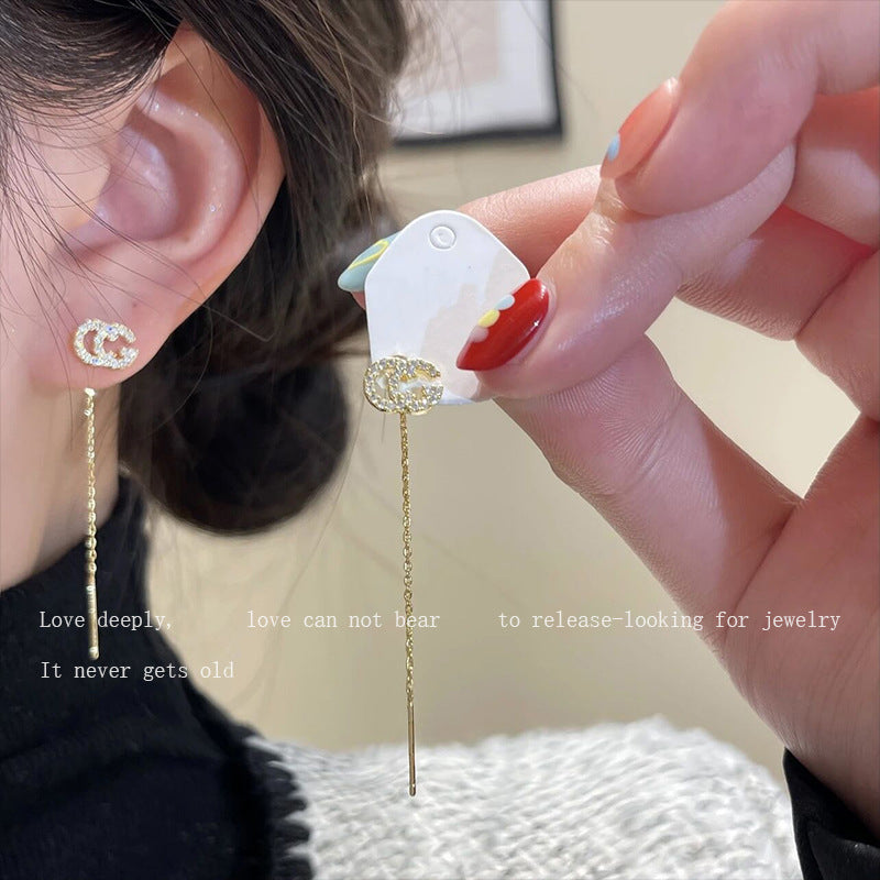 tassel long earrings