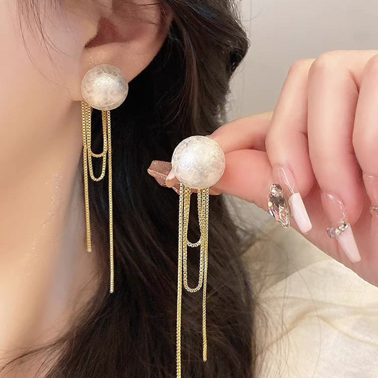 tassel long earrings