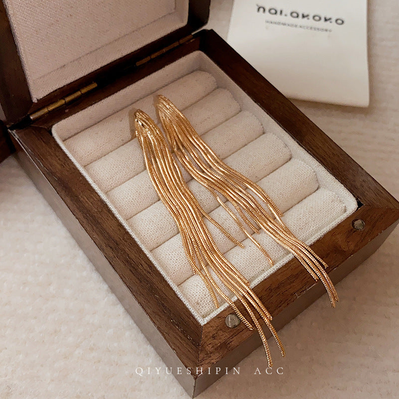 tassel long earrings
