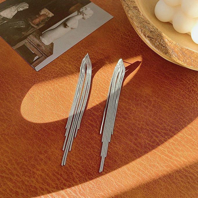 tassel long earrings