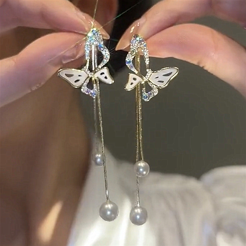 tassel long earrings