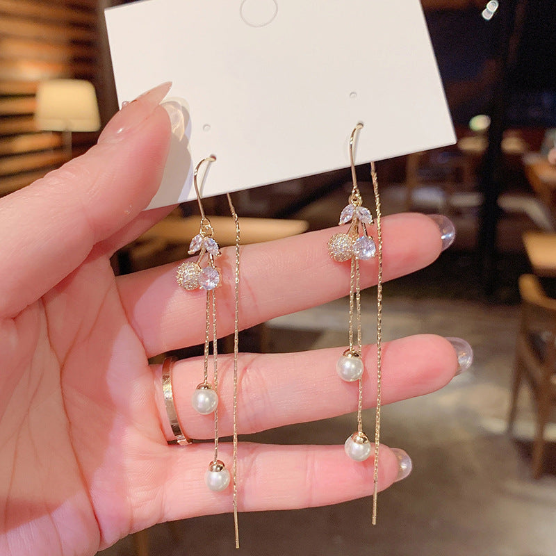 tassel long earrings