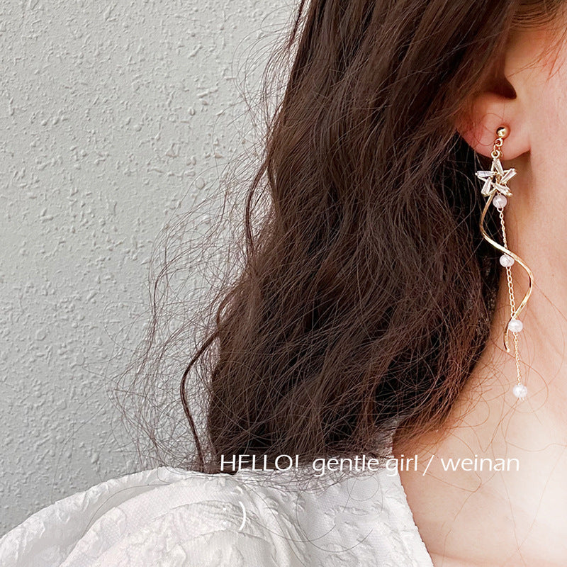 tassel long earrings