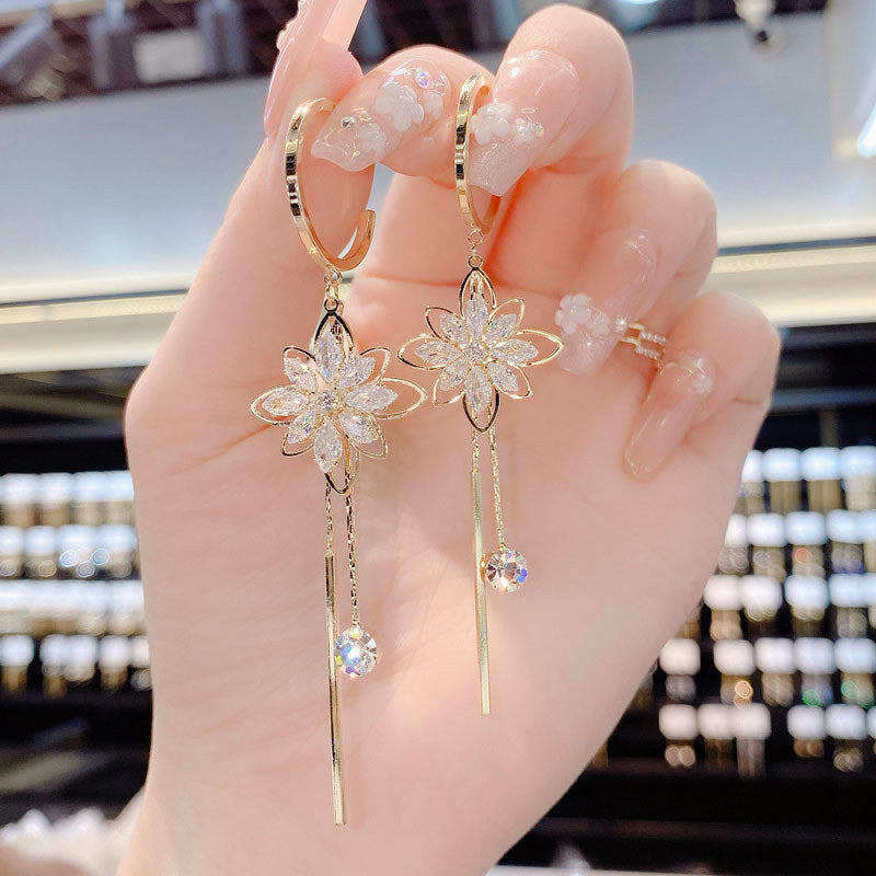 tassel long earrings