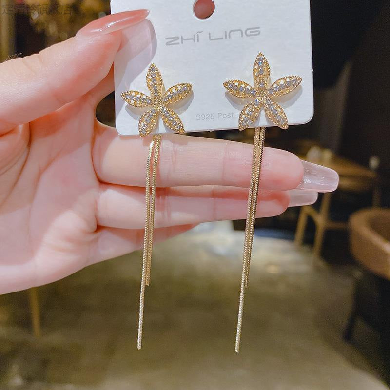 tassel long earrings