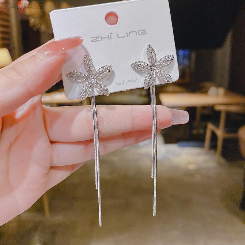 tassel long earrings