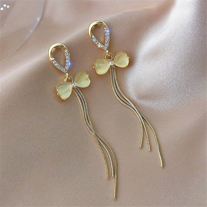 tassel long earrings