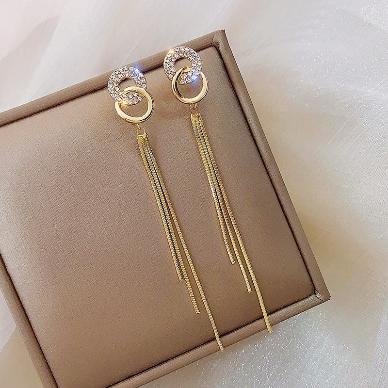 tassel long earrings
