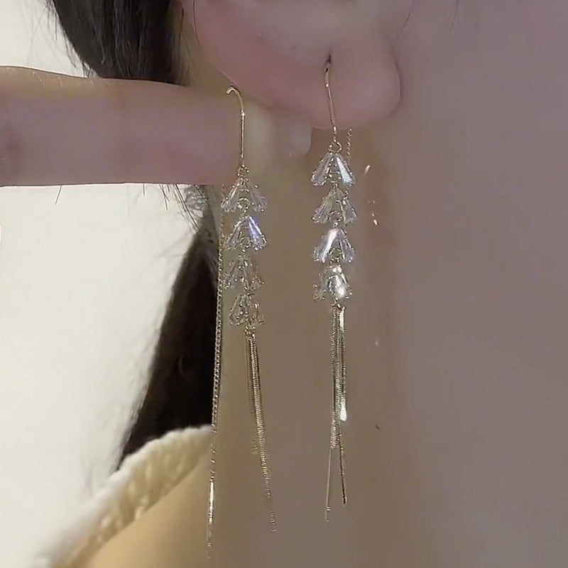 tassel long earrings