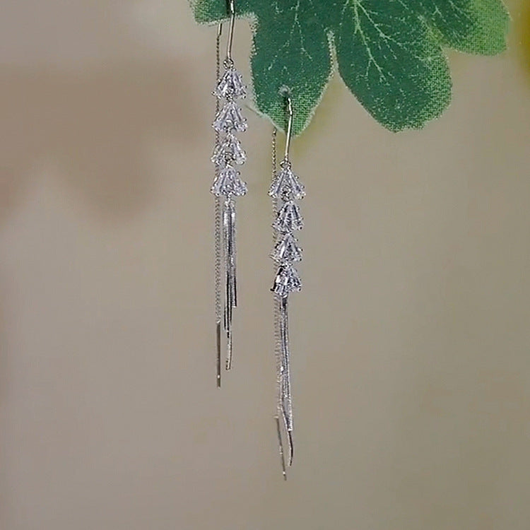 tassel long earrings