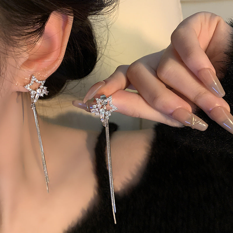 tassel long earrings
