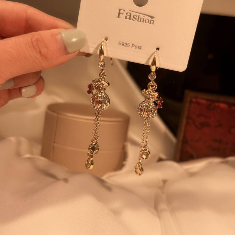 tassel long earrings
