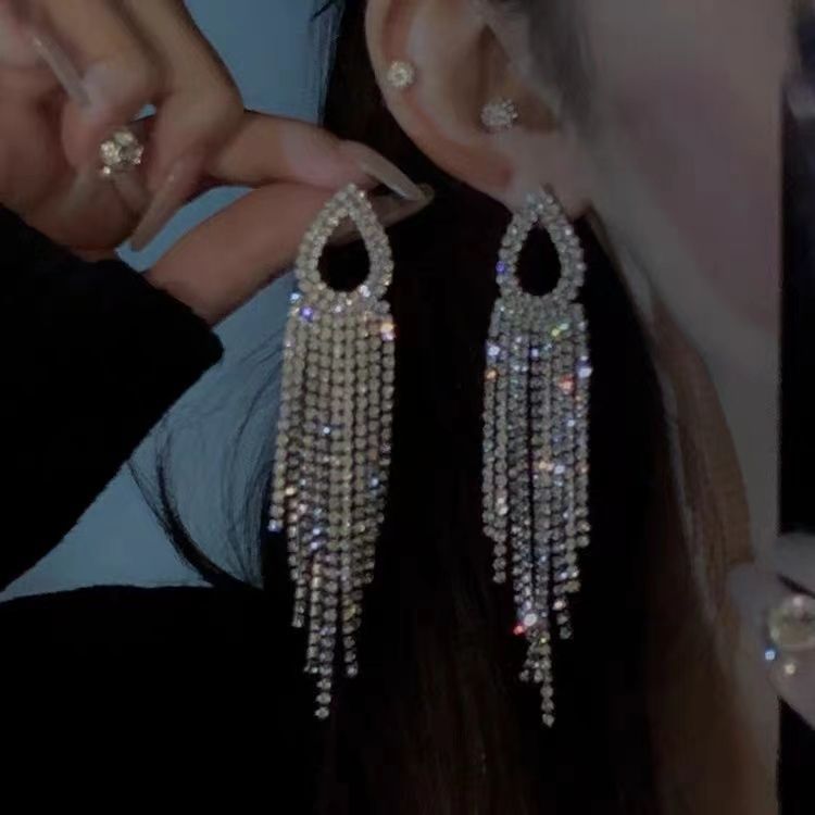tassel long earrings