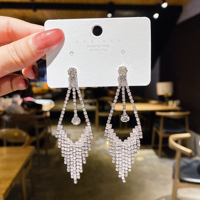 tassel long earrings