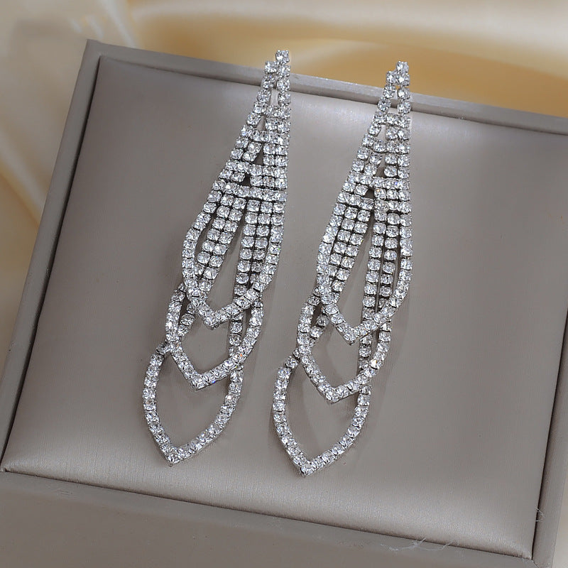tassel long earrings