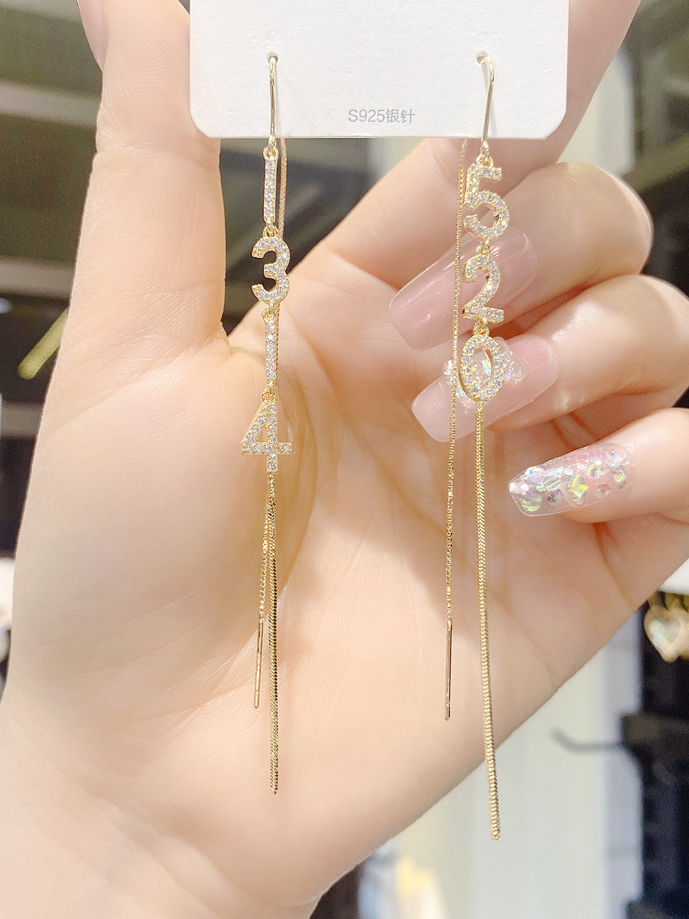 tassel long earrings