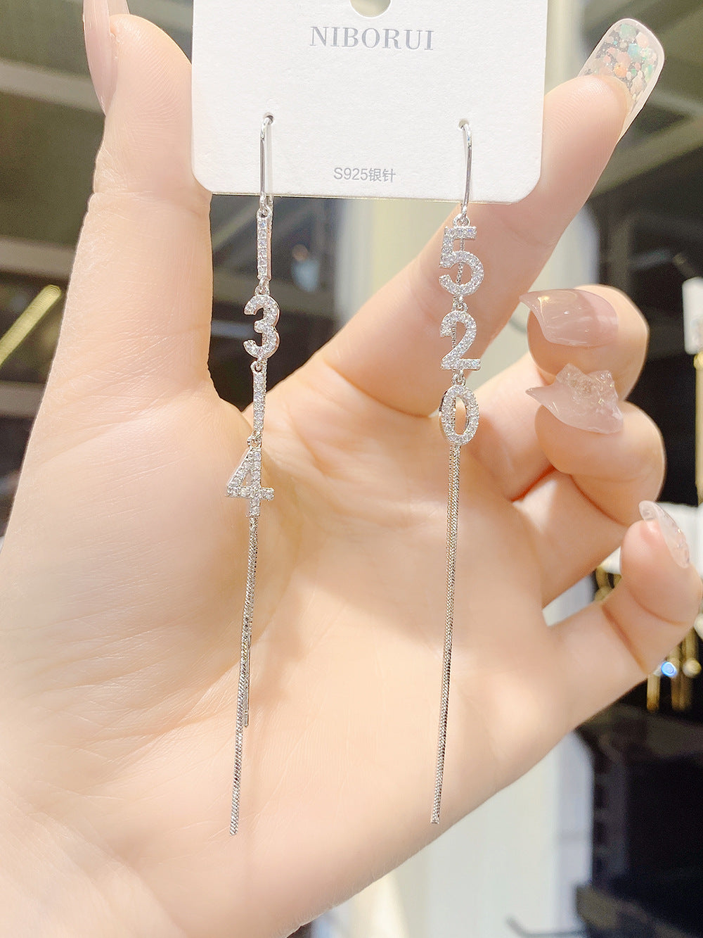 tassel long earrings