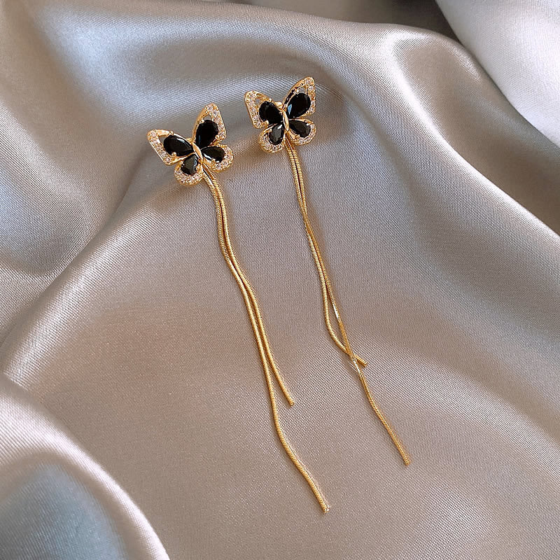 tassel long earrings
