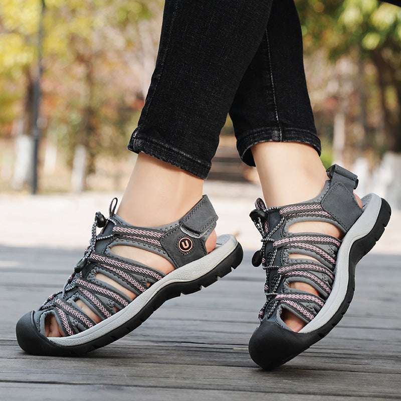 women's toe box sandals plus size casual beach shoes - nivoland