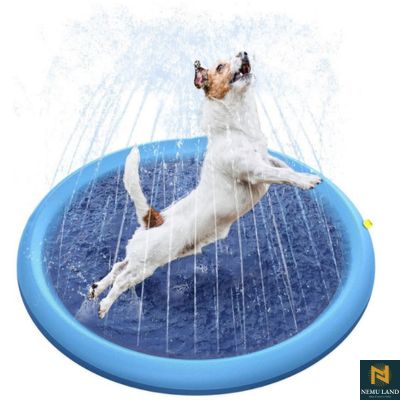 pet sprinkler pad play cooling mat , blue (150*150cm) - nivoland