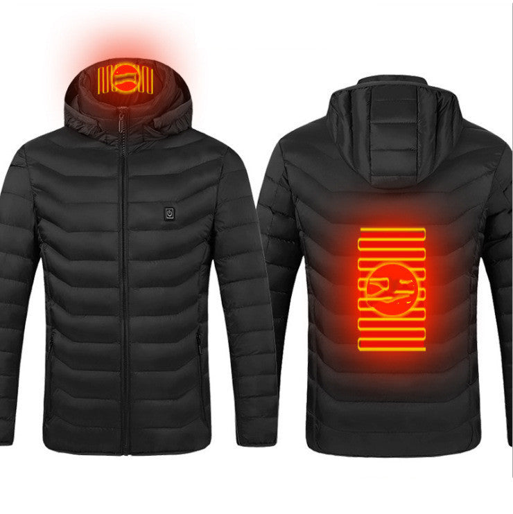 New Heated Jacket Coat USB Electric Jacket Cotton Coat Heater Thermal Clothing Heating Vest Men's Clothes Winter - NivoLand