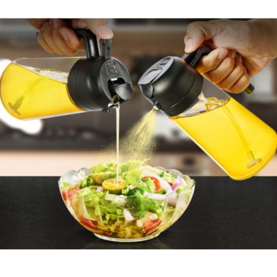 2 in 1 Olive Oil Sprayer and Dispenser Bottle (Plastic BPA Free) - NivoLand