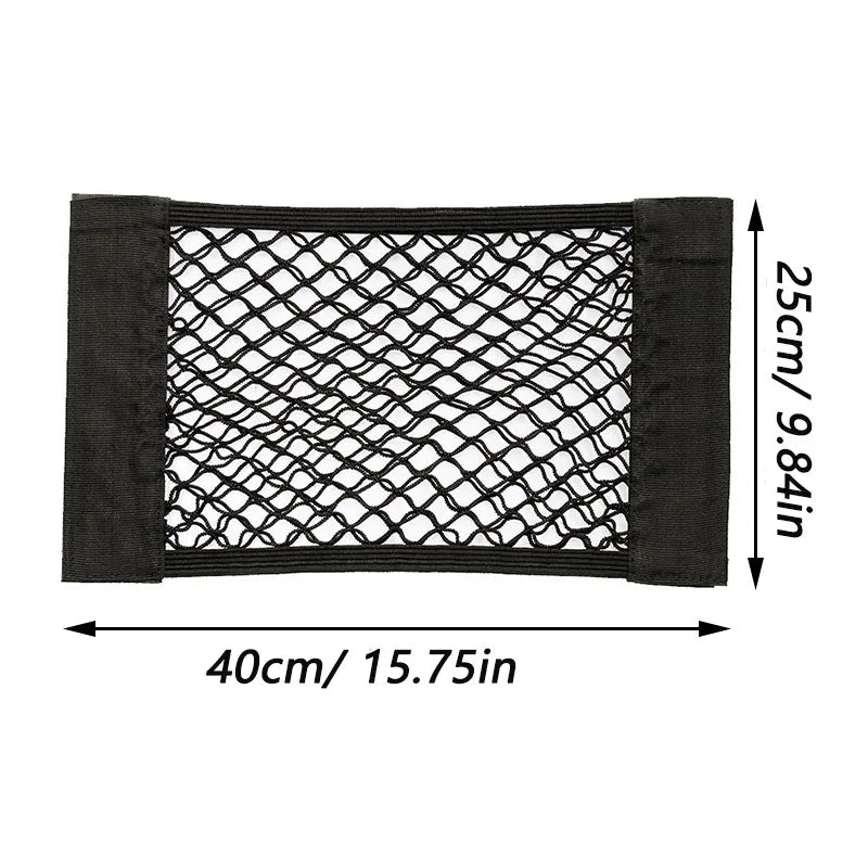 car back rear trunk organizer net mesh seat - nivoland
