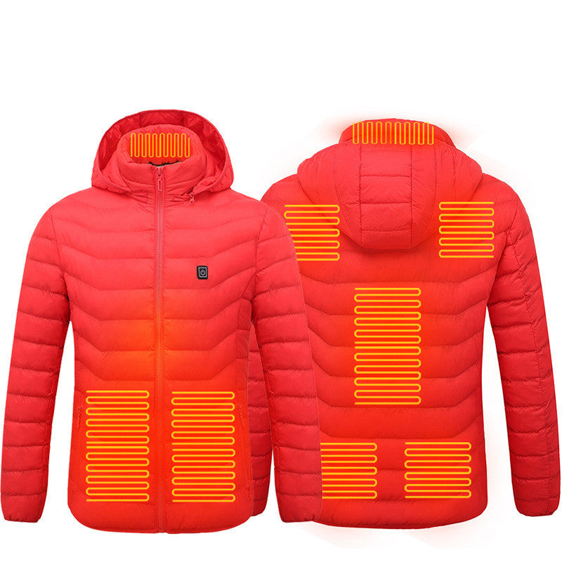 New Heated Jacket Coat USB Electric Jacket Cotton Coat Heater Thermal Clothing Heating Vest Men's Clothes Winter - NivoLand