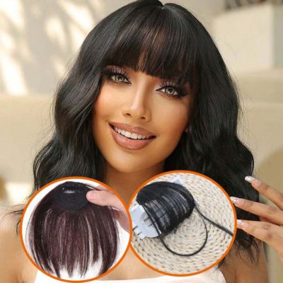 Synthetic Air Bangs For Women - NivoLand