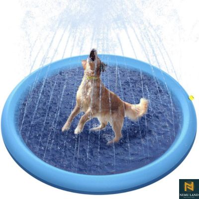 pet sprinkler pad play cooling mat , blue (150*150cm) - nivoland