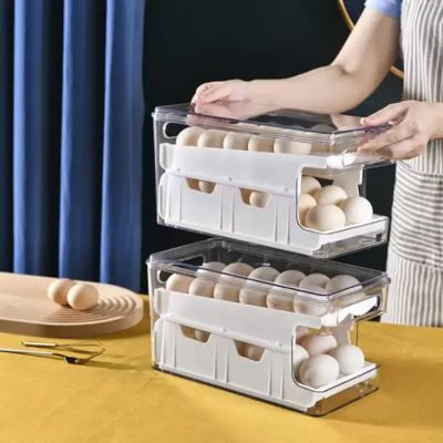 rolling egg holder for refrigerator (24 eggs) - nivoland
