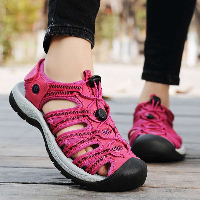 Women's Toe Box Sandals Plus Size Casual Beach Shoes - NivoLand