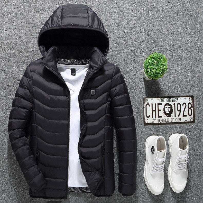 new heated jacket coat usb electric jacket cotton coat heater thermal clothing heating vest men's clothes winter - nivoland