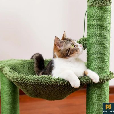 cactus cat tree, sisal scratching post for exercise - nivoland