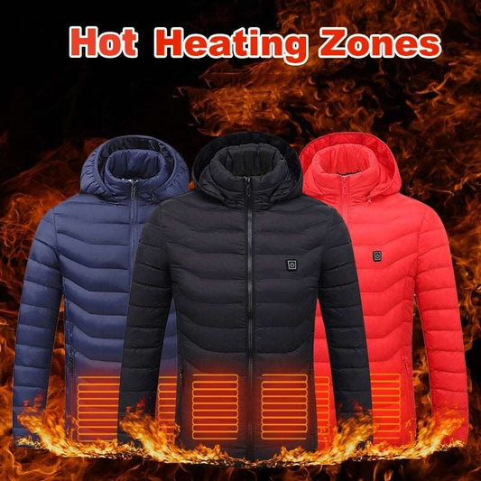 New Heated Jacket Coat USB Electric Jacket Cotton Coat Heater Thermal Clothing Heating Vest Men's Clothes Winter - NivoLand