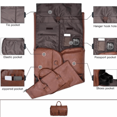 Large PU Folding Suit Storage Bag, Pack Smarter, Travel Better! - NivoLand