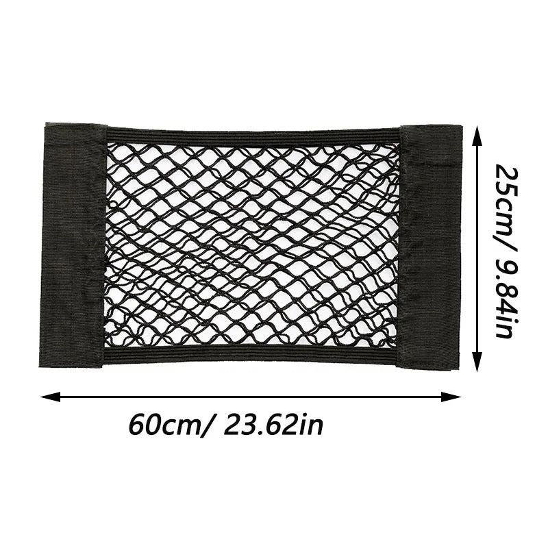 car back rear trunk organizer net mesh seat - nivoland