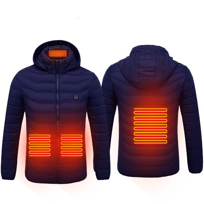 New Heated Jacket Coat USB Electric Jacket Cotton Coat Heater Thermal Clothing Heating Vest Men's Clothes Winter - NivoLand