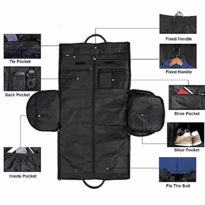 large pu folding suit storage bag, pack smarter, travel better! - nivoland
