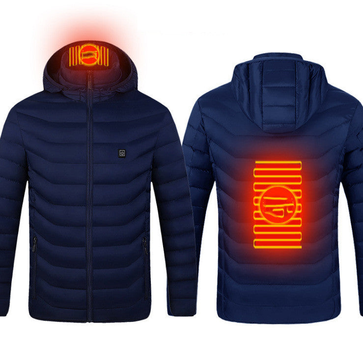 New Heated Jacket Coat USB Electric Jacket Cotton Coat Heater Thermal Clothing Heating Vest Men's Clothes Winter - NivoLand